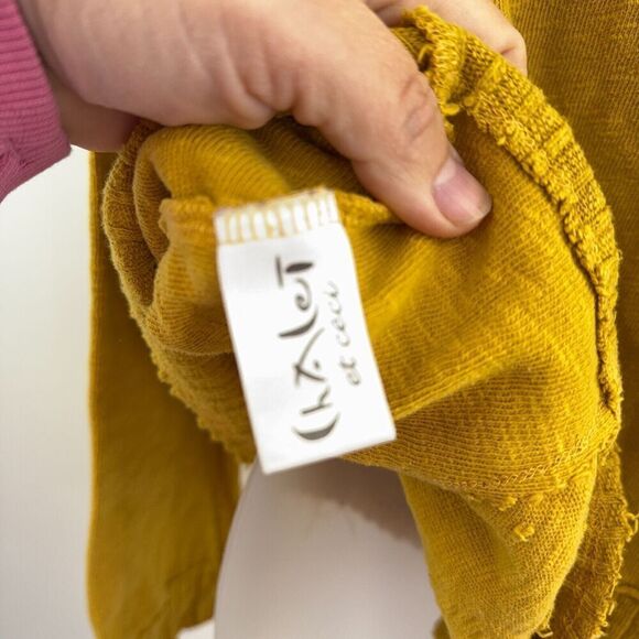 Chalet et cici Pullover Top Large Art to Wear Geometric Lagenlook Cotton Boxy - Picture 6 of 13